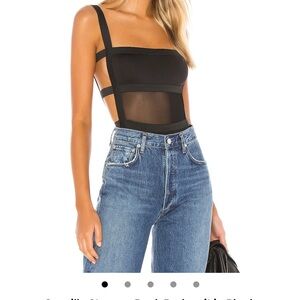 Black Superdown Bodysuit